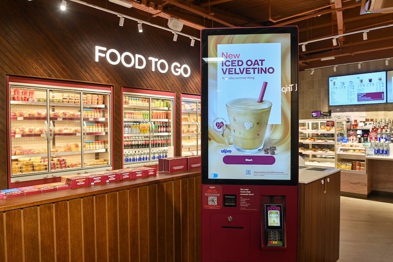 Costa Coffee opens London Luton Airport store featuring touchscreen ordering and Click & Collect