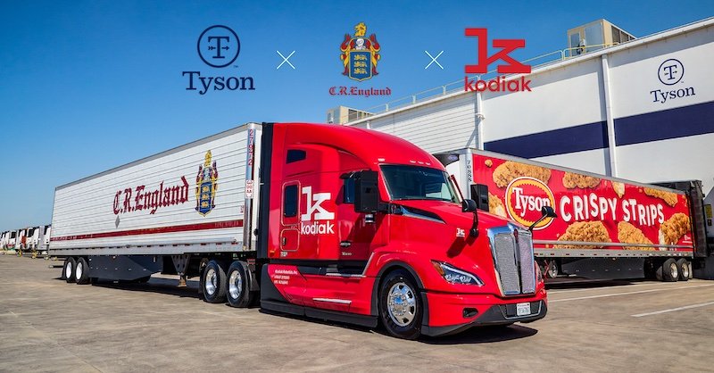 Kodiak Robotics and C.R. England launch autonomous deliveries of Tyson Foods protein products