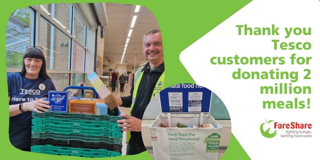 OLIO and FareShare enlist Tesco and One Stop for free meals initiative