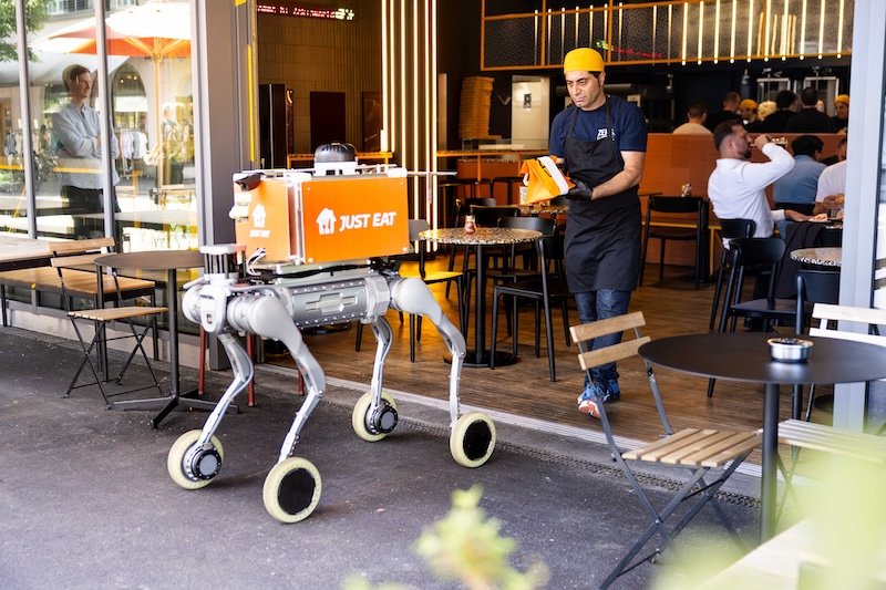 Just Eat Takeaway teams with RIVR to pilot robot food delivery dogs in Europe, kicks off in Zurich