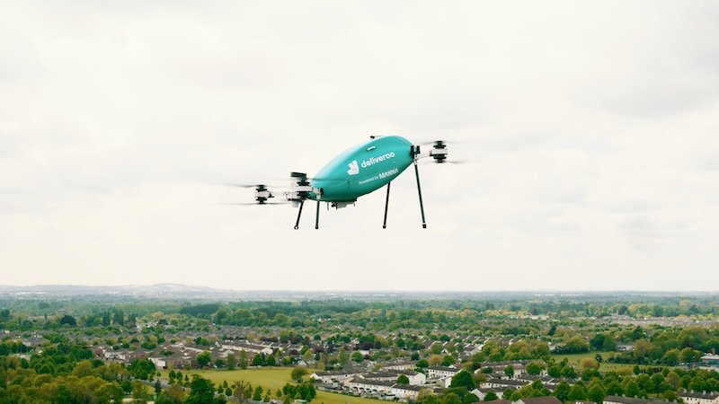 Deliveroo connects with Manna as it goes live with test phase of drone deliveries in Dublin, Ireland