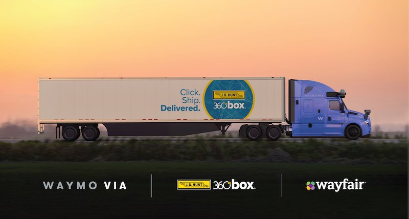 J.B. Hunt, Waymo add Wayfair to autonomous trucking pilot in Texas