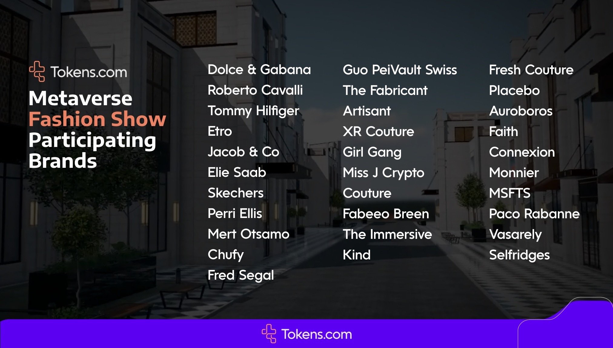 Big hitters announced for Metaverse Fashion Week event