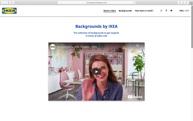 Backgrounds by Ikea aims to brighten up video calls