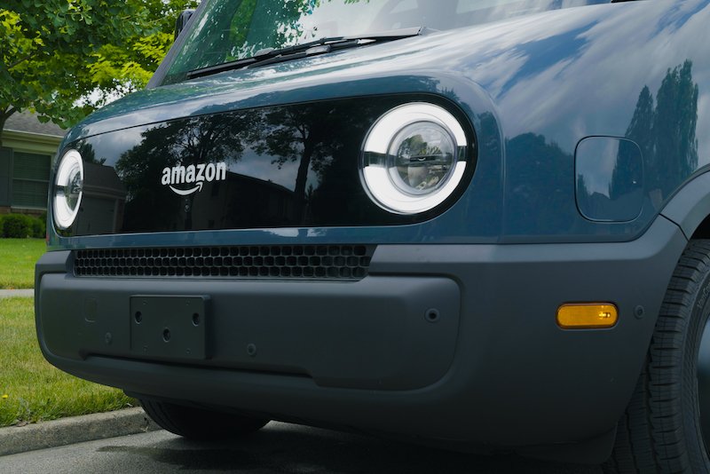 Amazon custom electric delivery vehicles from Rivian start US roll-out