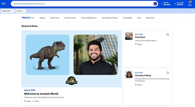 NBCUniversal focuses on Jurassic World Rebirth exclusives and back to school shopping with Walmart Live first