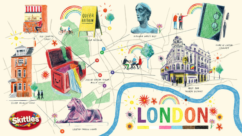 Interactive digital map from Skittles and Queer Britain brings London’s rich LGBTQ+ history to life