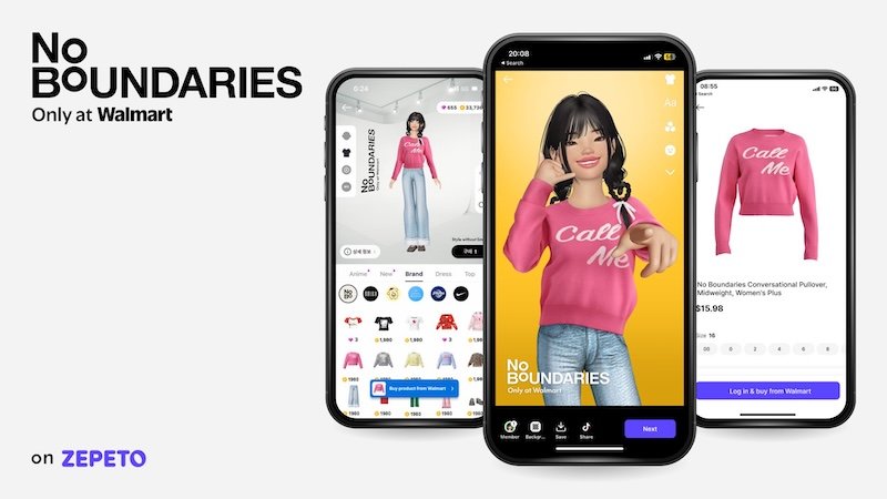 Fifth Walmart No Boundaries drop on Zepeto with real-world versions of items shoppable without leaving platform