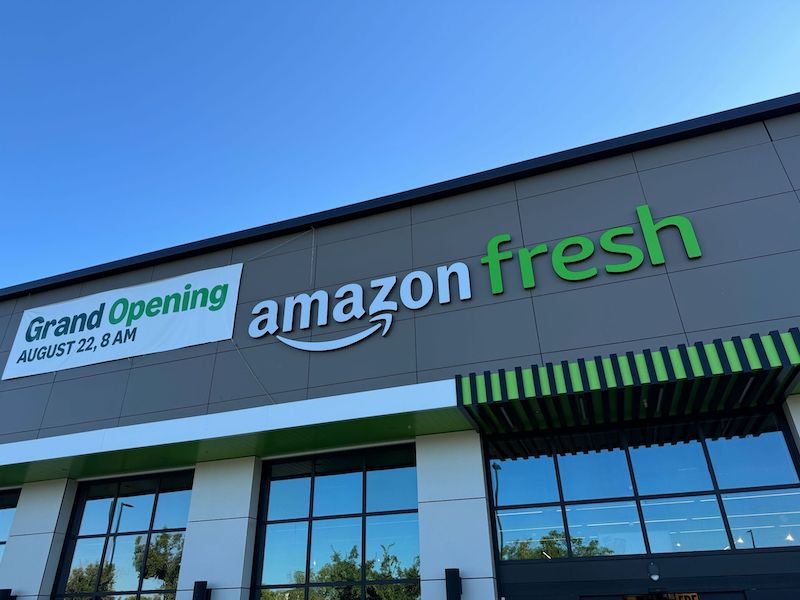 First Amazon Fresh store in Northern California opens doors to public featuring Dash Carts and Amazon One