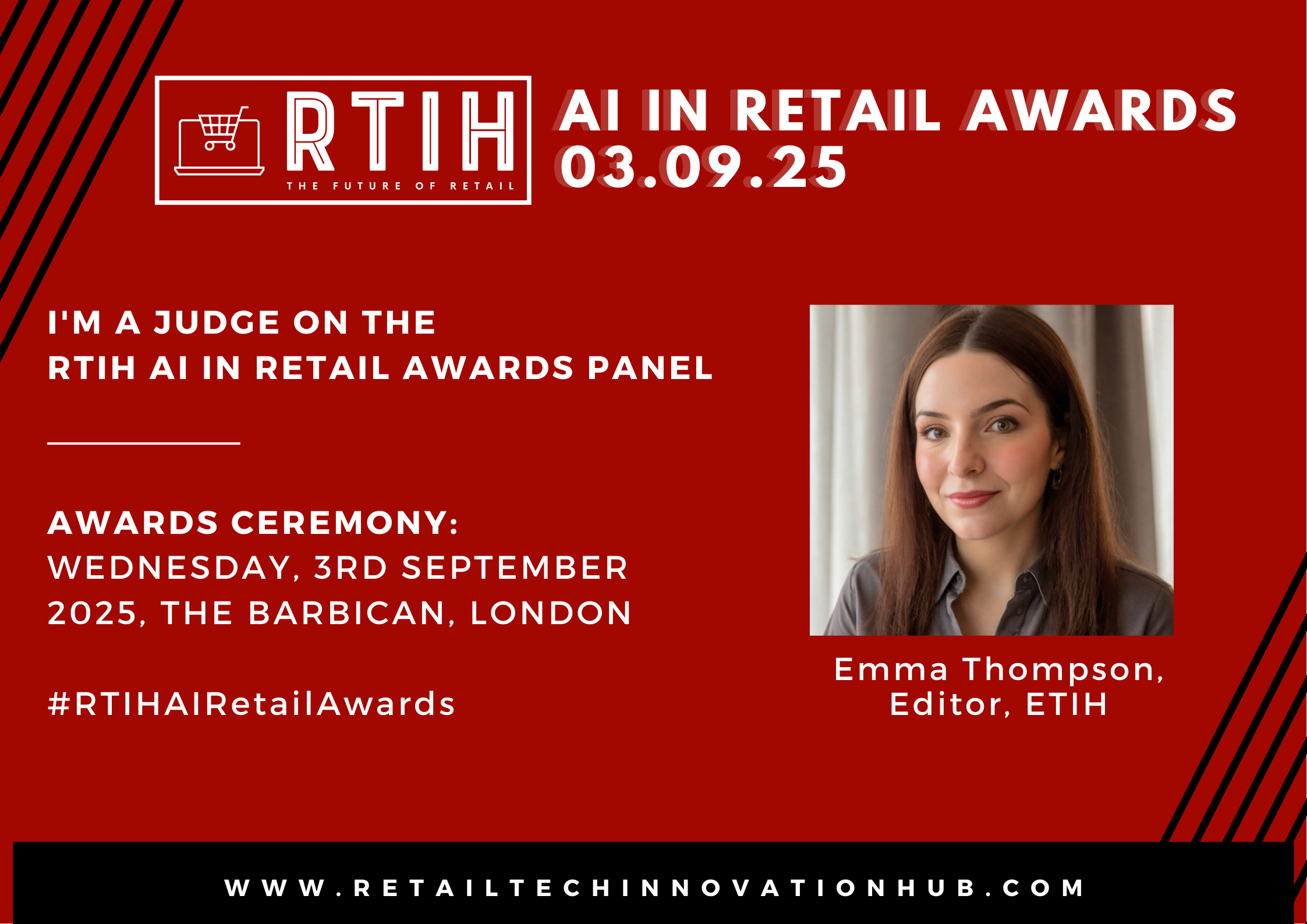 EdTech Innovation Hub Founder Emma Thompson joins RTIH AI in Retail Awards judging panel