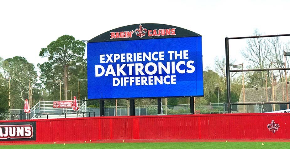 Daktronics steps up to plate for Louisiana Ragin' Cajuns video board