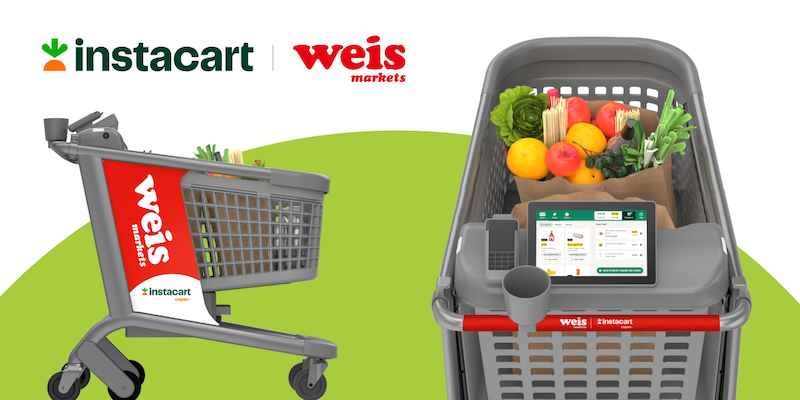 Grocery technology firm Instacart launches AI powered Caper Carts at Weis Markets stores in America