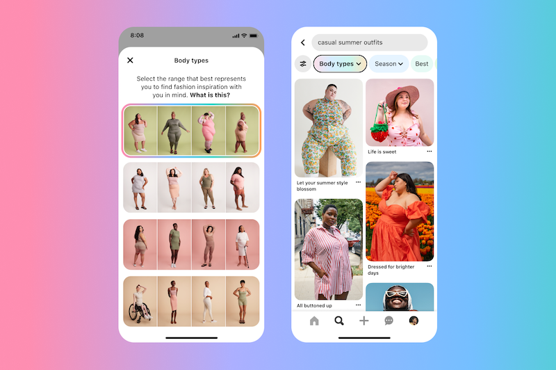 Social media giant Pinterest launches new inclusive artificial intelligence powered body type ranges tool