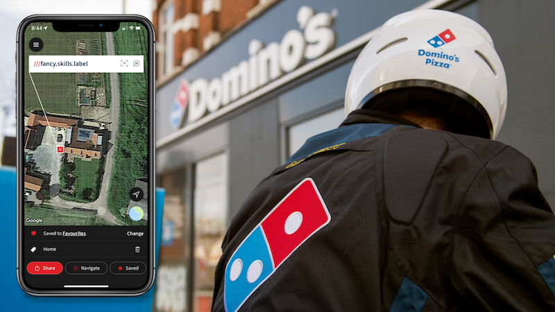 Domino’s online ordering platform adds what3words location tech