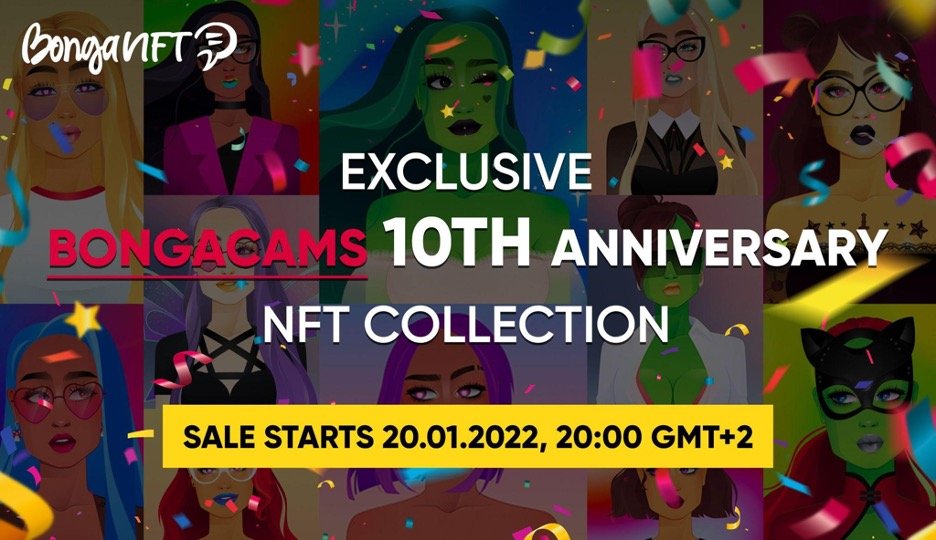 Cam site BongaCams launches NFT collection to celebrate 10th birthday