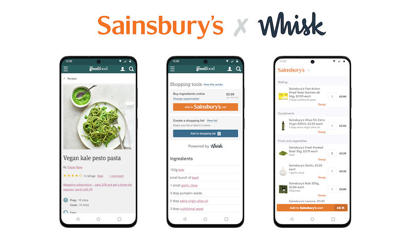 Sainsbury's joins Whisk shoppable recipes network