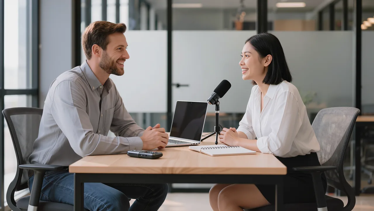 Interview in jeder Sprache ins Englische