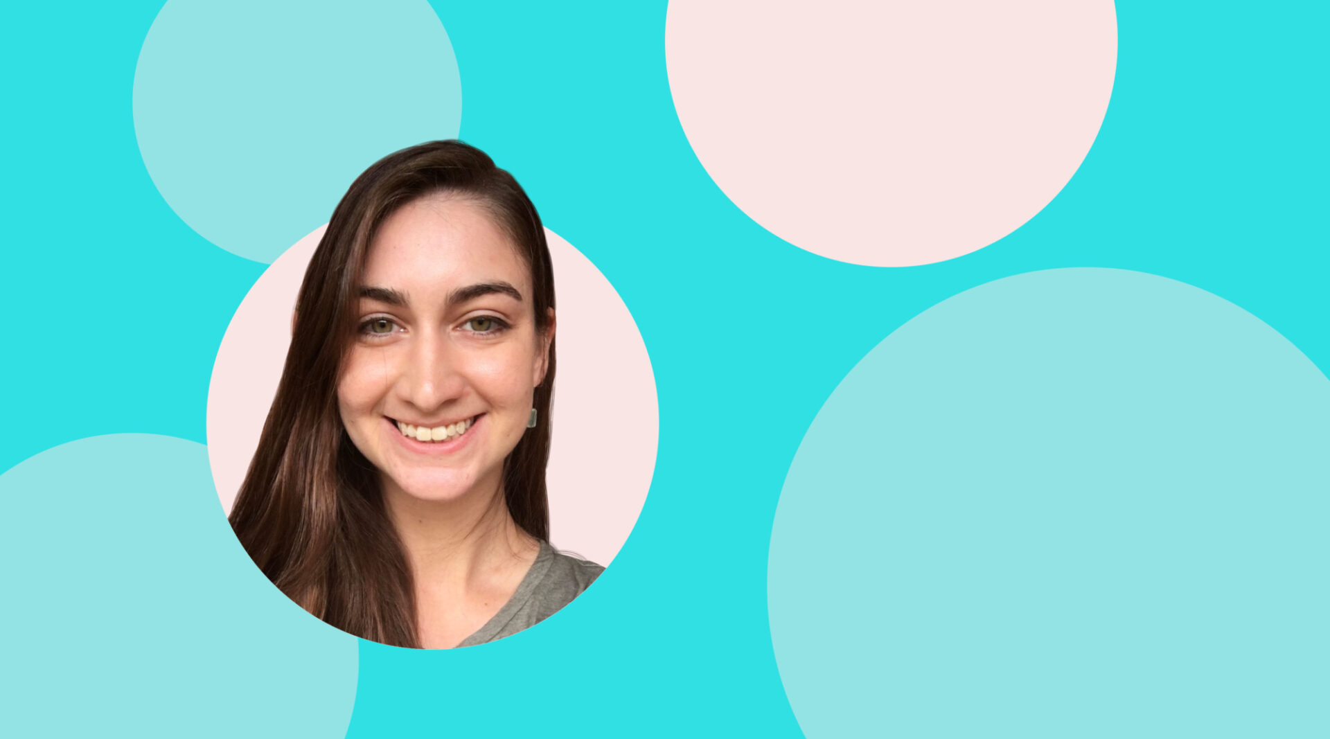 colorful teal banner with Nora Shipp's headshot