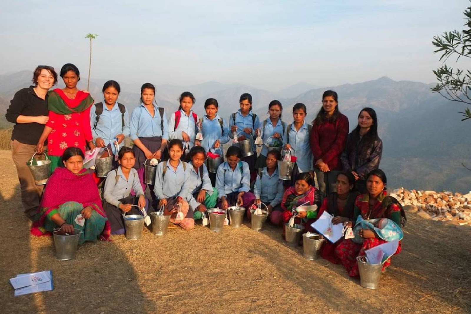 Ngo be artsy distributing menstrual kits in Nepali schools