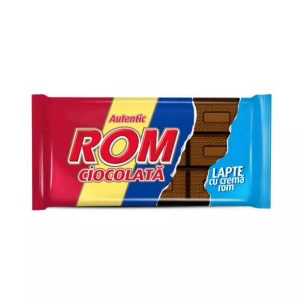 Autentic ROM - Mléčná čokoláda plněná rumovým krémem 88 g