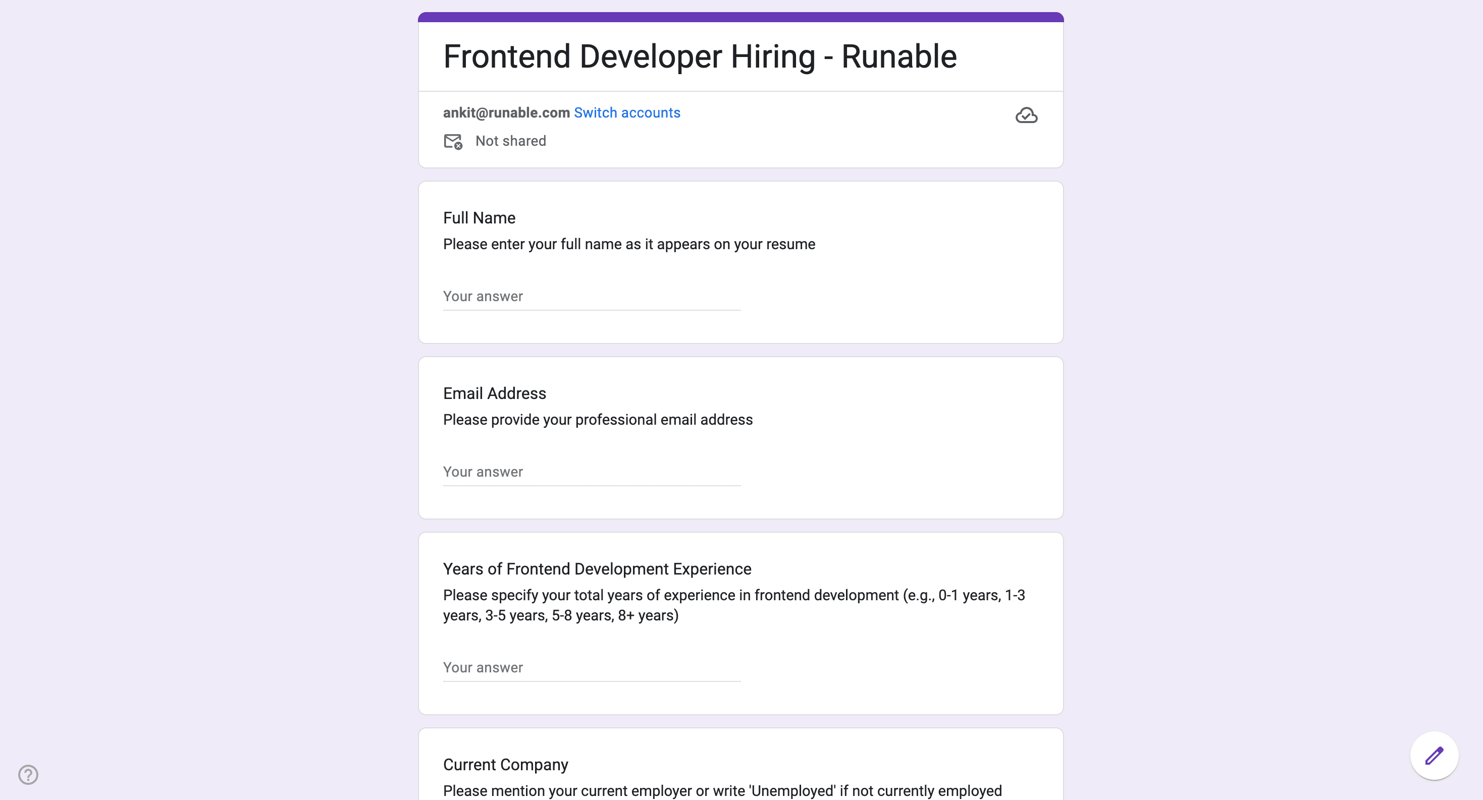 Hiring Form