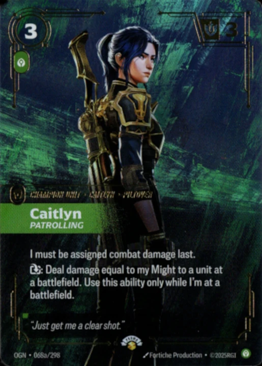 Caitlyn, Patrolling