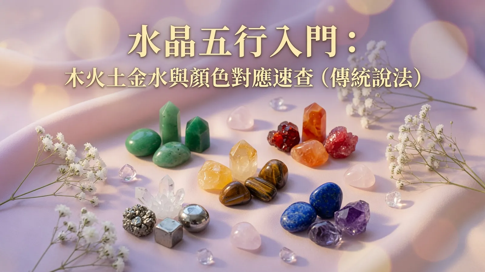水晶五行入門:木火土金水與顏色對應速查(傳統說法)