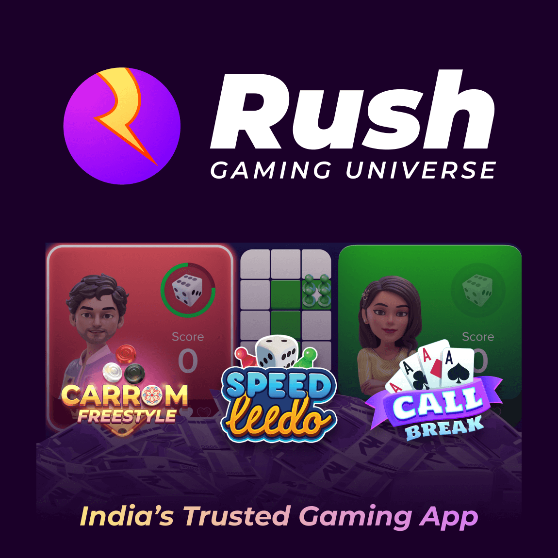 Rush - Play Ludo, Carrom, Call Break Game & More