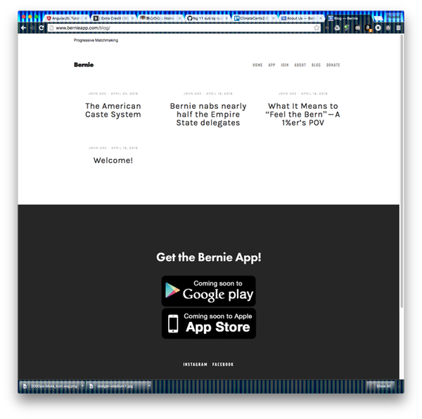 Bernie App Blog