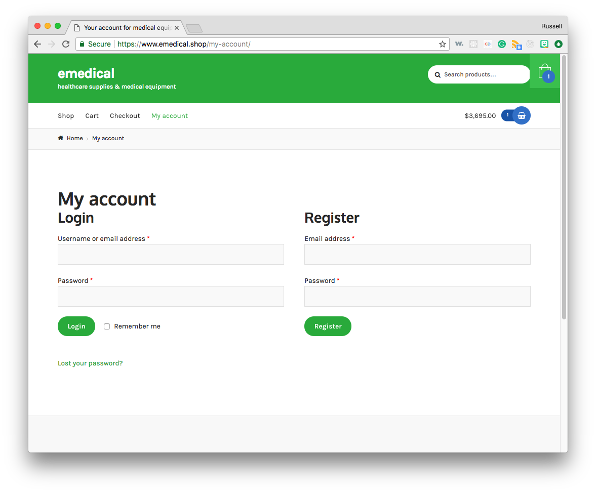 emedical login page