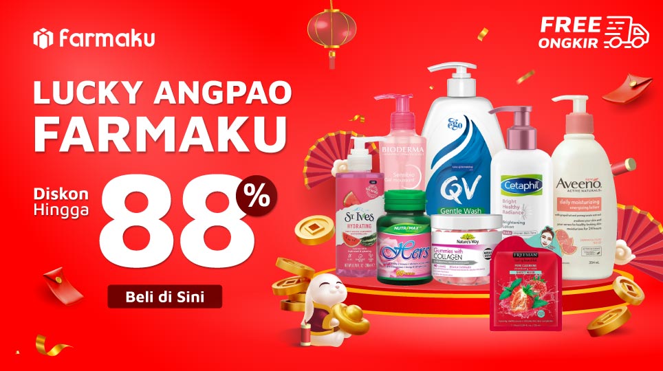Farmaku Lucky Angpao, Diskon Hingga 88% | Farmaku