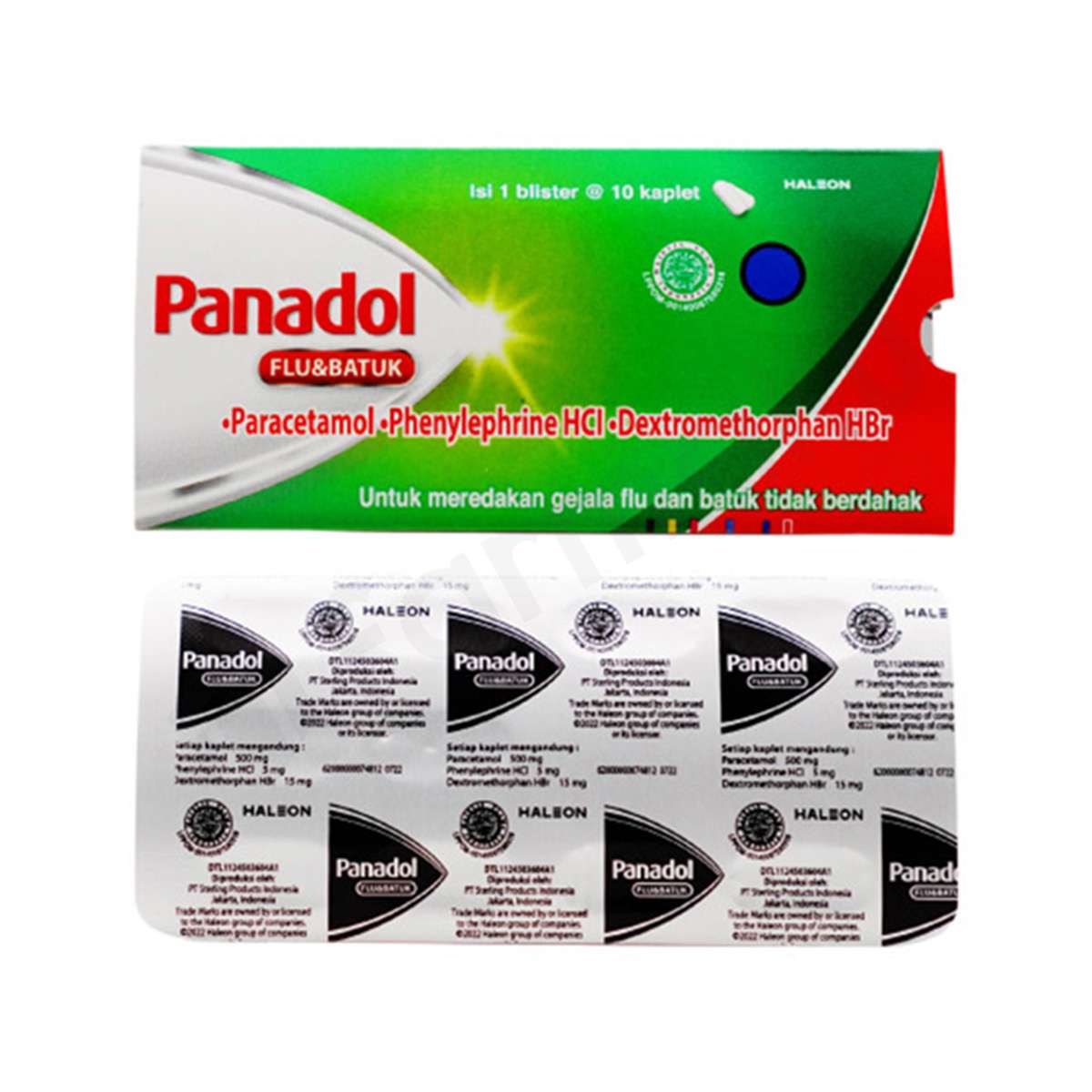 Panadol Flu And Batuk Strip 10 Tablet Farmaku