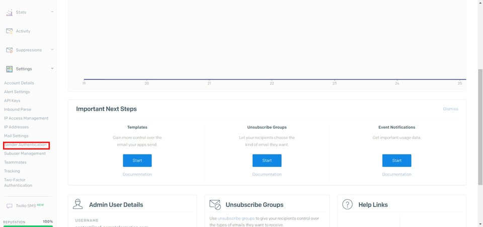 sendgrid domain auth 1