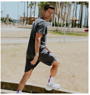 Pánské tričko oversize 4F x Robert Lewandowski - šedé