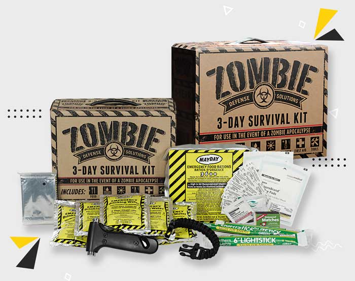 11-0021 ZOMBIE DEFENSE SOLUTIONS - 3 DAY SURVIVAL KIT