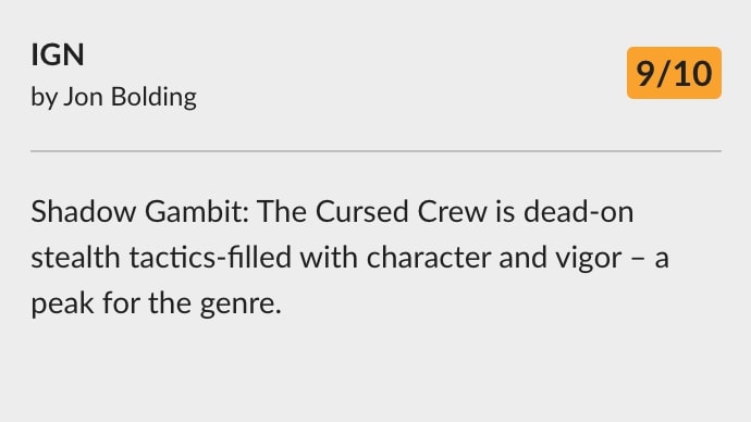 Shadow Gambit: The Cursed Crew - IGN