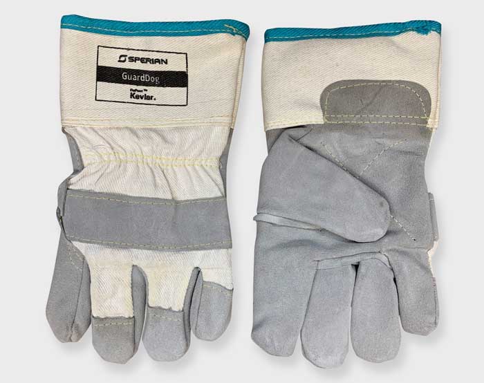 08-1366 SPERIAN GUARD DOG - LEATHER PALM KEVLAR LINED WORK GLOVES
