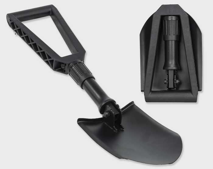 02-9993 G.I. STYLE SHOVEL WITH MIL-SPEC MOLDED POLYCARBONATE HANDLE