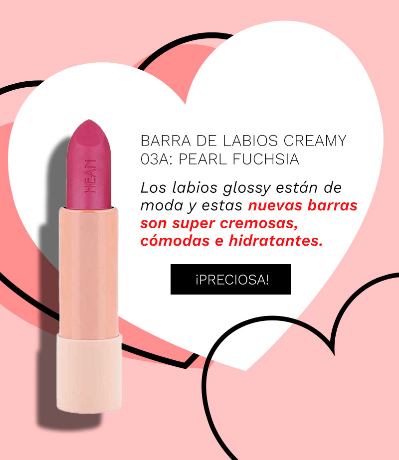  BARRA DE LABIOS CREAMY O3A: PEARL FUCHSIA Los labios glossy estdn de moda y estas nuevas barras son super cremosas, cmodas e hidratantes. iPRECIOSA! 