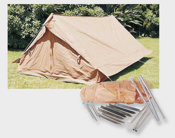 08-3225 FRENCH DESERT TAN GROUND TROOP TENT WITH RAIN FLY