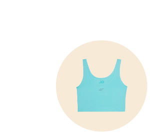 Dámské tréninkové tričko crop-top z recyklovaných materiálů 4f x al