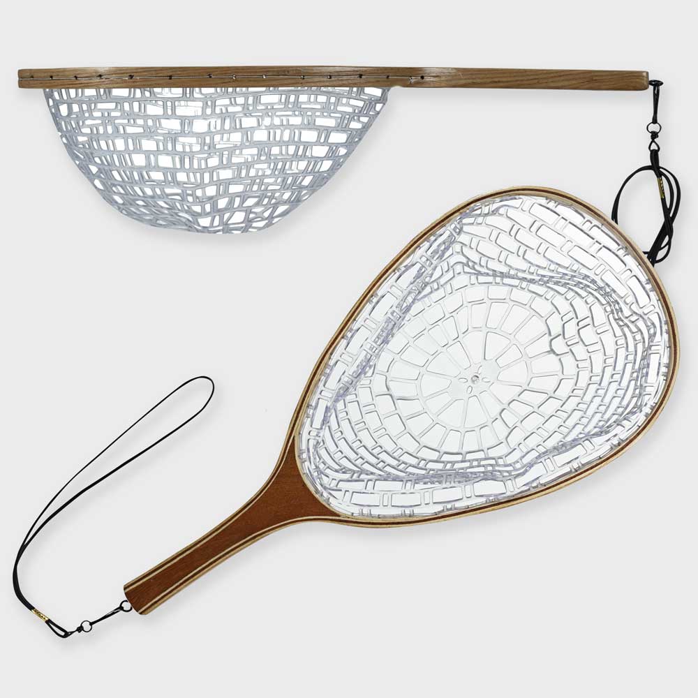 17-1500 RUBBER FISH NET WITH WOOD HANDLE 23" LONG