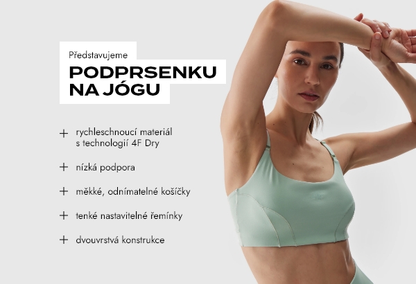 Podprsenka na jógu s nízkou podporu - tyrkysová