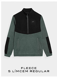 Pánský fleece s límcem regular