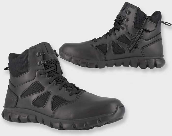 04-0432 REEBOK 6 INCH TACTICAL BOOTS WITH SIDE ZIPPER