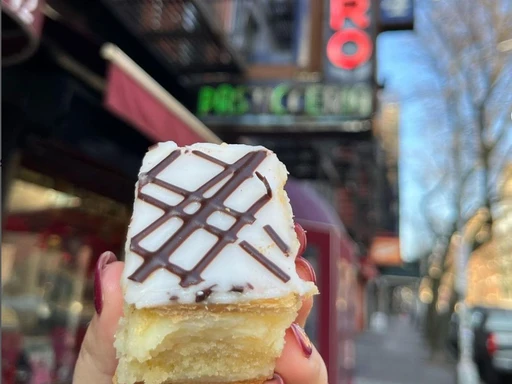 I’m a huge fan of old-fashioned ice cream parlors with a dine-in menu and the curvy ice cream parlor chairs.
Veniero’s, open since 1894, is a variation on it: long on charm, a respite from summer heat, and a fine place to order a sweet treat — perhaps in lieu of dinner.
Stop in for a cannoli, a fruit tart, or a slice of Sicilian cheesecake, paired with a shot of sambuca dressed with coffee beans. The people watching here is A+. Open until 11 p.m. weekends.