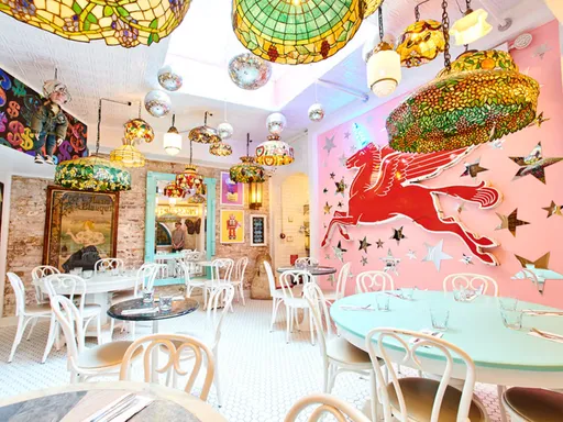 FIRST LOOK: Serendipity3 Opening 💗
Times Square just got a whole lot sweeter!
The iconic New York City restaurant (and home of the world-famous Frrrozen Hot Chocolate!) has opened a second location.
In addition to all the favorite menu items of the original location, the menu has special additions such as the Chicken Dinner Sundae, two new sandwiches, three new ice cream flavors, and more. The new location also features a bar area with over-the-top cocktails, AND a full dessert bar.
The new space is similar in size to the original restaurant space, and reminiscent of the same fun and funky look - including glass mosaic installations. Bonus- you may even see Marin Monroe and Andy Warhol.
A perfect spot for your next serendipitous moment.