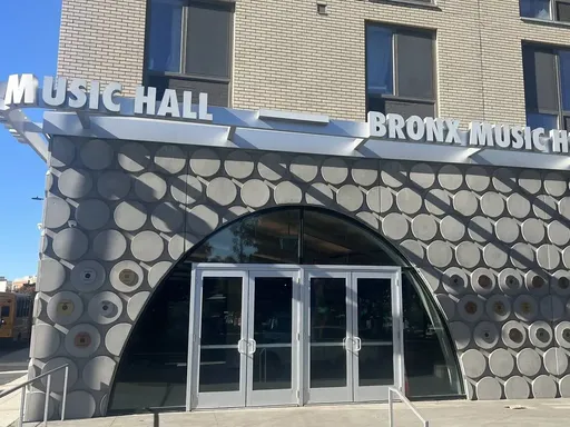 Bronx Music Hall's grand opening
The Bronx Music Hall, a $15.4 million venue in Melrose, is now open. It's the first newly constructed independent music performance venue in the borough in more than 50 years.
Located at 438 East 163rd Street, the spanking new 14,000 square-foot Bronx Music Hall hosts a 250-capacity theater, a lobby and exhibition hall, a dance studio, a recording studio, an amphitheater for outdoor performances, and more. Special events are being held all weekend to honor the opening. Visit the Bronx Music Hall's website for more information and updates on programming.