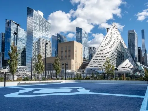 PIER 97 is NOW OPEN at Hudson River Park: New York City’s newest recreational and lounging green space!!!
Designed by !melk, Pier 97 features a playground with water spray features, a synthetic turf field, a sloping sun lawn, sculptural shade structures, an elevated walkway with seating, an “all-ages” slide and a sunset deck complete with bistro tables, chaise lounges and two-tiered walls with seating. The pier also features flexible gathering areas surrounded by flowers and plants to provide space for organized or impromptu events.
History: Hudson River Park’s northernmost pier was built between 1921 and 1934, and then served for decades as the hub for the Swedish America Line. While it remained an active dock through the 1970s, Pier 97 was used as a parking lot by the City of New York Department of Sanitation until 2011.
Hours: Open daily 6 AM - 1 AM
📍 Access through West 57th Street in Hell’s Kitchen, Manhattan, New York City