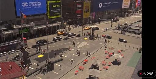 There are record breaking heat going on today. Notice the lack of people in Times Square in Manhattan, NYC? Keep safe today!